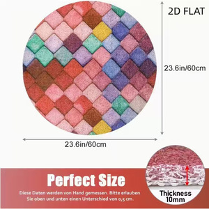 Alfombra de baño de seda con diseño geométrico rectangular, antideslizante, resistente al desgaste, fácil de limpiar, alfombra para el suelo de la ducha. - Product Image 4