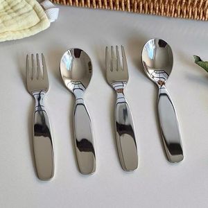 Commercio all'ingrosso di prodotti di alta qualità da parte del produttore in acciaio inox cucchiaio e forchetta set per bambini Dessert e frutta - Product Image 3