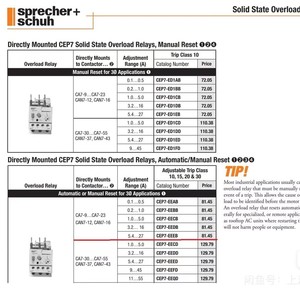 Sprecher+schuh CEP7-EEEB Relais de surcharge pour contacteur 150 A Triphasé CA 60 Hz Montage sur rail DIN - Product Image 3