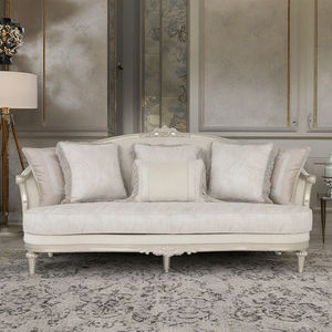 طقم كنب فاخر لغرفة المعيشة على طراز القصور الفرنسية العتيقة، مكون من 1 و 2 و 3 مقاعد، مصنوع من قماش وخشب صلب منحوت - Product Image 3