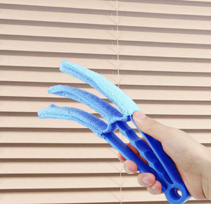 Juego de <span class=keywords><strong>limpiador</strong></span> de persianas con herramienta de plástico lavable extraíble y 2 fundas de microfibra para persianas venecianas - Product Image 6