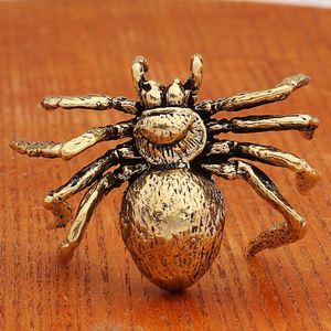 Elegante Estatua de Araña de Latón Antiguo - Escultura Artística Electrochapada con Impresión UV para Hogar y Escritorio, Ideal para Coleccionistas - Product Image 2