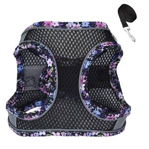Kalung Harness mewah untuk cuaca panas, baju Harness mewah, kucing, desain jaring nyaman, cuaca panas, reflektif, Set tali kekang mewah, untuk keamanan waktu malam - Product Image 2