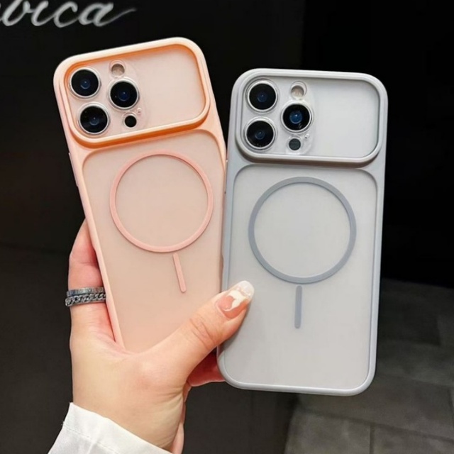 Pure Color Matte Translucence Magnetic Frosted Phone case for iPhone 11 13 17 Pro Max Fine Circle Magnet Protect Cover Factory