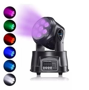 Luces Móviles de Cabeza YSH DJ Disco RGBW, Luz de Escenario con Efecto Estroboscópico, 7 LED, Control Remoto DMX, Lámpara de Fiesta para KTV, Bar, Club Nocturno - Product Image 1