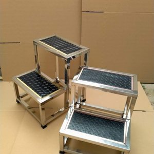 Hospital Steel <b>Step</b> <b>Stool</b> Double Layer 100kg Load Capacity Rectangular Footrest Medical And Home Use - Product Image 1