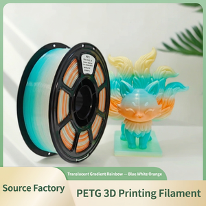 เส้นพลาสติก PETG สำหรับพิมพ์ 3 มิติ สีฟ้า ขาว ส้ม ไล่เฉดสี ขนาด 1.75 มม. สำหรับเครื่องพิมพ์ 3 มิติ - Product Image 5