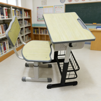 Bureau d'école ergonomique de haute qualité, bureau d'école à siège unique pour les écoles primaires et secondaires