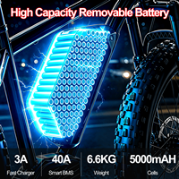 Batterie de vélo électrique au lithium 52V 25Ah à longue portée, rechargeable, avec traceur GPS 50A et connecteur XT60 pour vélo électrique - Livraison gratuite depuis l'entrepôt américain