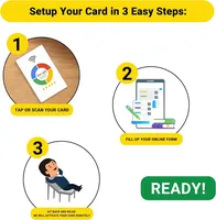 Tarjeta RFID con Código QR Programable para Redes Sociales, Tarjeta NFC para Reseñas de Google