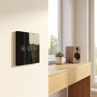 Sakelar Tirai ZigBee TL EUC01 EU Dengan 3 Tombol Sentuh Buka Hentikan Tutup Panel Kaca untuk Kontrol Tirai Hotel dan Rumah