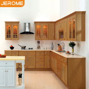 Fabricante de JEROME, gabinetes RTA de diseño personalizado, conjunto de muebles de armario, gabinetes de cocina de madera maciza estilo coctelera de arce - Product Image 1