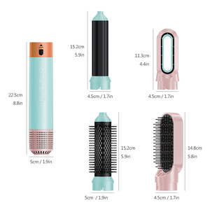 MESKY 6 en 1 Plancha de pelo profesional 110/240V 1350W Potencia Eléctrica Calentamiento rápido Peine de aire caliente - Product Image 6