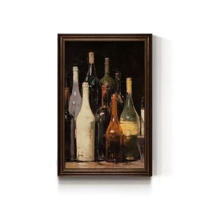 Bar et café décoration murale vin rouge Art toile avec <span class=keywords><strong>raisin</strong></span> <span class=keywords><strong>nature</strong></span> <span class=keywords><strong>morte</strong></span> peinture taille personnalisée approvisionnement en gros - Product Image 6