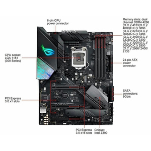 เมนบอร์ด ROG STRIX Z390-F GAMING 64GB DDR4 LGA1151 ATX dual M.2 SATA 6Gbps USB 3.1 Gen 2 สำหรับคอมพิวเตอร์ตั้งโต๊ะเล่นเกม มือสอง - Product Image 3