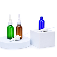 Flacon avec spray nasal en verre, transparent, vert, ambre, bleu, cobalt, 40 pièces, 5, 10, 15, 20ml, 30ml, 50ml, 60ml, 100ml