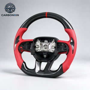 Volante de Fibra de Carbono Forjado para Dodge Charger Challenger Srt8 Ram 2008 2013 2014 2015 2016 2017 2018 2019 Sin Airbag - Product Image 2