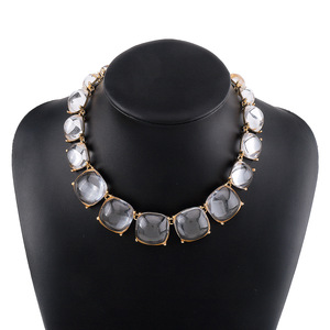 Collar de Resina Transparente Color Caramelo ZA 2023, Joyería para Mujer, Collar Acrílico Grande Estilo Indio - Product Image 5