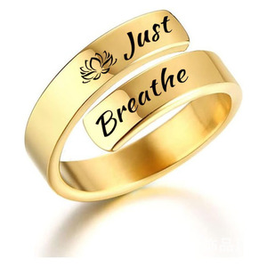 TG-1567 Bague personnalisée en acier inoxydable gravée, avec logo sur mesure, pour femmes et hommes, tendance, avec pierres précieuses, bijoux <span class=keywords><strong>de</strong></span> guérison - Product Image 5
