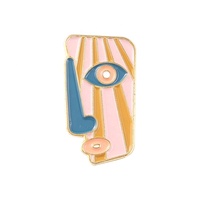 Broche en alliage de style Hip-hop, 1 pièce, explosion, créative, amusant, abstrait, peinture à l'huile, accessoires