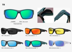TR90メンズカジュアルスクエアスポーツフレームサングラス新しい偏光タックレンズUV400ベントクラシックカラフルスポーツシェード - Product Image 2