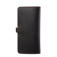 Dompet kulit sapi asli warna kustom desain kuda gila dompet kulit asli dan tempat kartu kredit belanja Bank