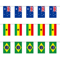 Drapeau de voiture 2026 de football/soccer personnalisé avec logo, sublimation, support et base, mini drapeaux de pays en bannière avec cordes