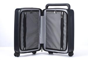 Valise d'embarquement personnalisée 20 \ "de large unisexe ABS + PC Bagages portables ODM Chargeur USB Roues pivotantes Double intérieur - Product Image 6