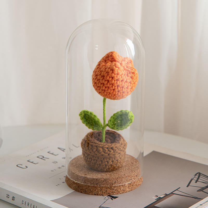 Orange tulip finished product-15cm high