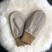 Ensemble de mitaines pour bébé en peau d'agneau et laine mérinos 2026, mitaines en cuir de mouton double face pour tout-petits, mitaines pour nouveau-nés