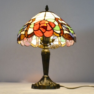 LongHuiJing 10 Inch Mediterranean Cone Stained Glass LED Lamp AC Simple Eco-Friendly Flexible Warm White Table <b>Light</b> Living - Product Image 2
