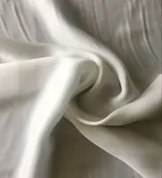 Gratis monster perzik afwerking geweven polyester zachte taaie pd satijnen stof