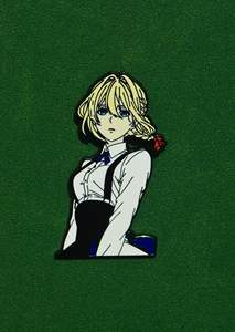 หมุดโลหะเคลือบเงาคุณภาพสูง6ซม. หมุดอะนิเมะสีม่วงของ <span class=keywords><strong>evergarden</strong></span> สำหรับแฟนๆอะนิเมะเป็นของขวัญงานฝีมือโลหะ - Product Image 4