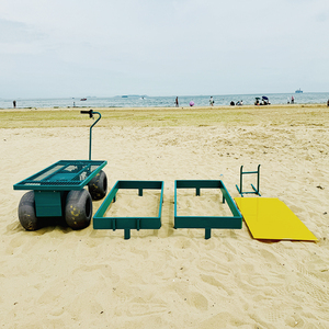 Carrello elettrico per uso domestico 4 ruote con piattaforma a rete carretto a mano carrello per esterni pesante da spiaggia - Product Image 6