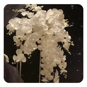 Único Stem Atacado Real Toque Flores Orquídea Branca Artificial Phalaenopsis Orquídeas Azuis Para A Decoração Do Casamento