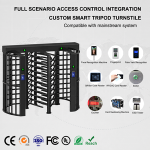 Torniquete de Alta Seguridad Negro de Altura Completa, Doble Vía, Anti-Escalada, con Lector IC RFID para Fábricas y Empresas - Product Image 5