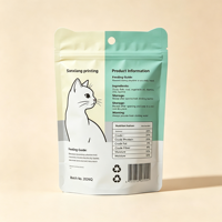 Sachets personnalisés en nylon, BOPP et feuille d'aluminium imprimés par gravure, réutilisables, haute qualité, pour aliments pour animaux de compagnie, friandises spéciales pour chiens et chats