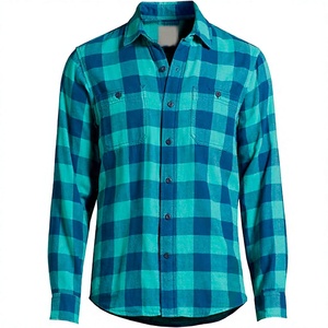 2026 Winter New Men's 100% Cotton <b>Flannel</b> Solid Garment Dyed Shirt Casual Lapel Moto Biker Style European American Fashion - Product Image 1