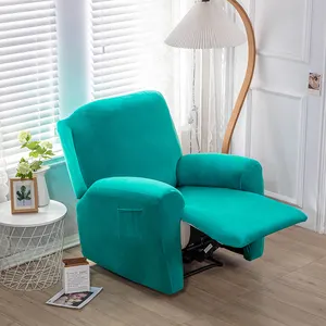 Funda para silla reclinable de terciopelo moderna, fundas de sofá de tela elástica lavables, fundas elásticas para sofá de un solo asiento