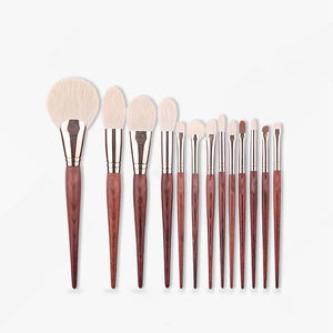 Haute-Luxe <span class=keywords><strong>Fleur</strong></span> Branche Bois Laine Fibre Cheveux Mixte Cheveux Collection Maquillage Brosse Beauté Outil - Product Image 4