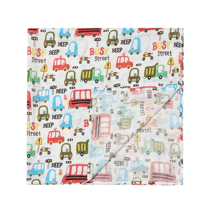 Tessuto di mussola di bambù con stampa digitale eco-friendly quadrati coperta di bambù per neonati a doppio strato - Product Image 6