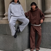 Ensemble survêtement unisexe oversize avec logo brodé 3D, pantalon large Y2K, streetwear décontracté, personnalisable en gros