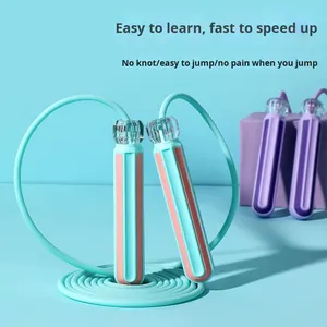 Yixin Nouvelle <span class=keywords><strong>Corde</strong></span> à <span class=keywords><strong>sauter</strong></span> portable en PVC écologique pour <span class=keywords><strong>fitness</strong></span> <span class=keywords><strong>a</strong></span>érobie, réglable, avec poignée à revêtement diamanté - Product Image 2