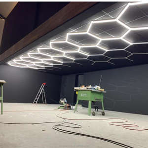 Haute Lumen lumière blanche bricolage assemblé LED hexagone plafond barbier lumière corps <span class=keywords><strong>de</strong></span> <span class=keywords><strong>lampe</strong></span> en aluminium 12V AC/DC alimentation - Product Image 2