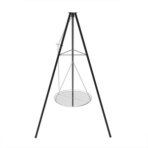 Outdoor Tripod Barbecue Grill With Hanging Chain Rotisserie Fire Pit Campfire Cooking Stand For Camping Grilling - Product Image 2
