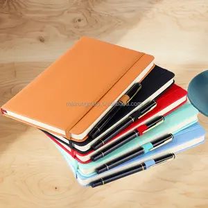 A4 A5 A6 logotipo personalizado libro de notas liso impresión personalizada Lino cuaderno de diario de tapa dura