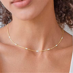 Collier Pendentif en Argent Pur S925 avec Quartz Rose, Chaîne Fine et Simple, Style Coréen, Accessoire Tendance et Coloré - Product Image 2