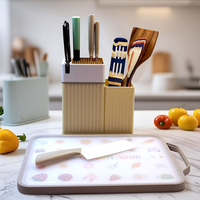 Vente chaude polyvalent Style moderne en plastique porte-couteau de cuisine couteau de cuisine bloc couteaux organisateur pour la cuisine à domicile