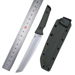 มีดยุทธวิธีปรับแต่งได้ ใบมีดเหล็กกล้าไร้สนิม ขอบตรง ด้ามจับ G10 สำหรับงานอุตสาหกรรม ล่าสัตว์ EDC DIY OEM รับประกัน 1 ปี - Product Image 1