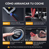 Kit de démarrage portable pour voiture OEM avec écran numérique, lumière LED, USB-A/USB-C, courant de crête 3200A